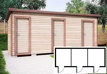 сарай 6 метров с тремя дверьми