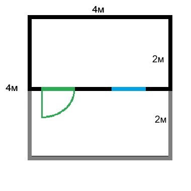 планировка бытовки с верандой 4 на 4 метра под одной крышей