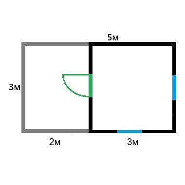 планировка бытовки с верандой 5 на 3 метра