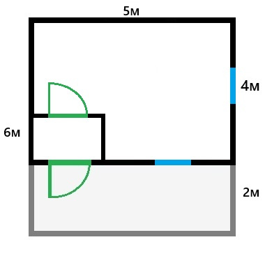 планировка бытовки с верандой 5 на 6 под одной крышей