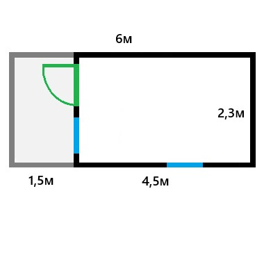 планировка бытовки с верандой 6 на 2 метра
