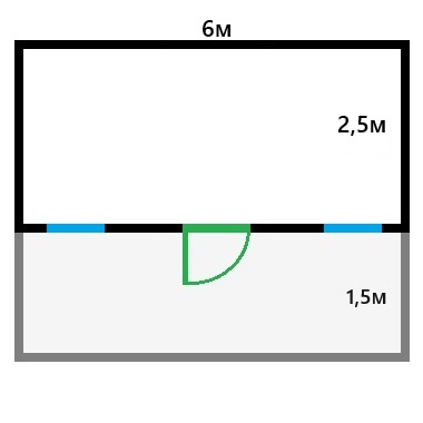 планировка бытовки с верандой 6 на 4 под одной крышей