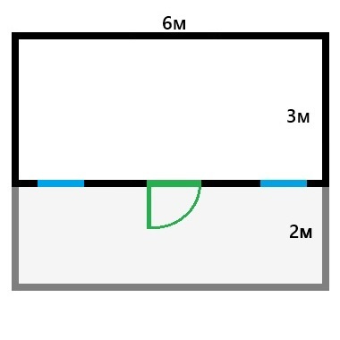 планировка бытовки с верандой 6 на 5 под одной крышей
