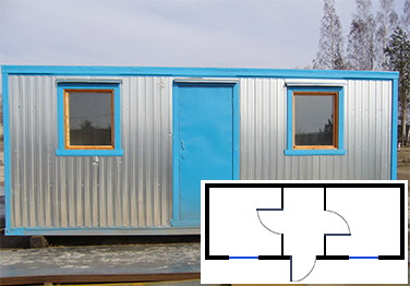 Металлическая бытовка 6 на 2,4 распашонка